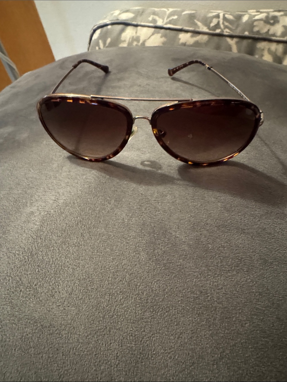 Tory Burch Women’s Tortoiseshell Aviator Sunglasses - Brown Lenses